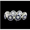 Image 3 : 14KT White Gold 21.00 ctw Sapphire and Diamond Bracelet