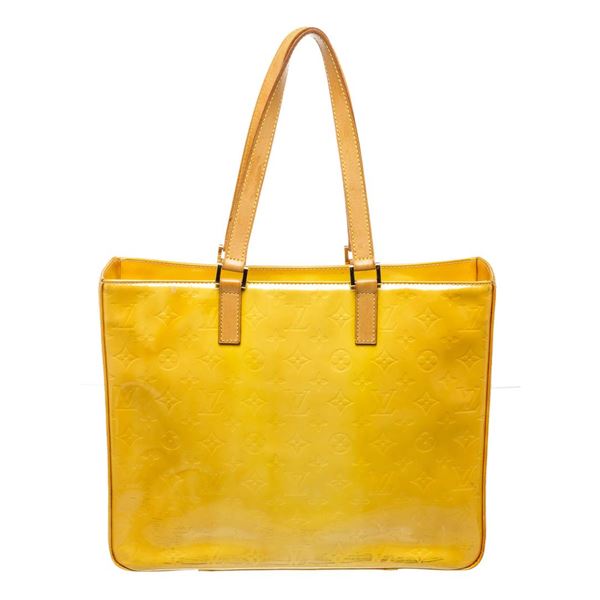 Louis Vuitton Yellow Houston Verni Tote Bag