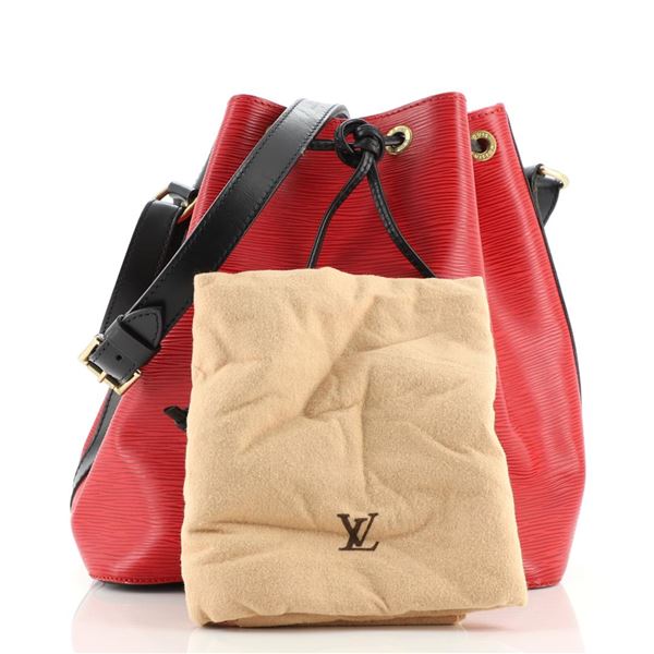 Louis Vuitton Bicolor Petit Noe Handbag Epi Leather