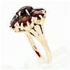 Image 6 : Vintage Retro 14k Gold 7.6 ctw Garnet Solitaire Halo Cluster Flower Cocktail Rin