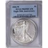 Image 1 : 2006-W American Silver Eagle .999 Fine Silver Dollar Coin PCGS PR69DCAM