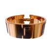 Image 2 : Hermes Blue Metal Clic Clac Wide Bangle Bracelet