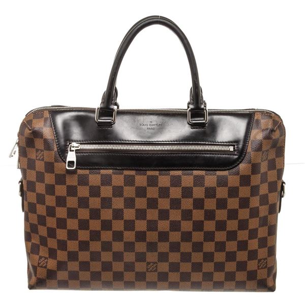 Louis Vuitton Brown Damier Canvas Leather Porte Documents Jour Bag