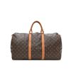 Image 3 : Louis Vuitton Brown Monogram Canvas Leather Keepall 50 cm Duffle Bag Luggage