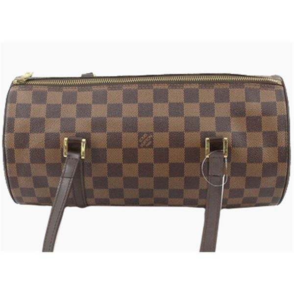 Louis Vuitton Damier Ebene Canvas Leather Papillon 30 cm Shoulder Bag