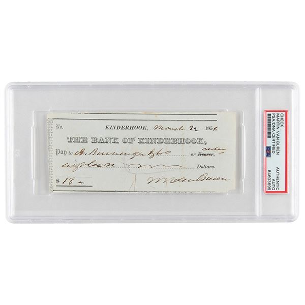 Martin Van Buren Signed Check