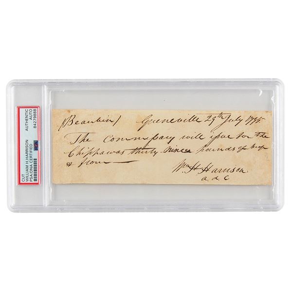 William Henry Harrison Autograph Document Signed