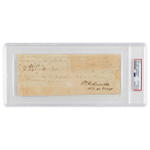 William Henry Harrison Document Signed