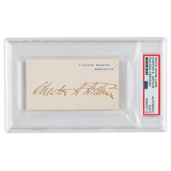 Chester A. Arthur Signed Executive Mansion Card