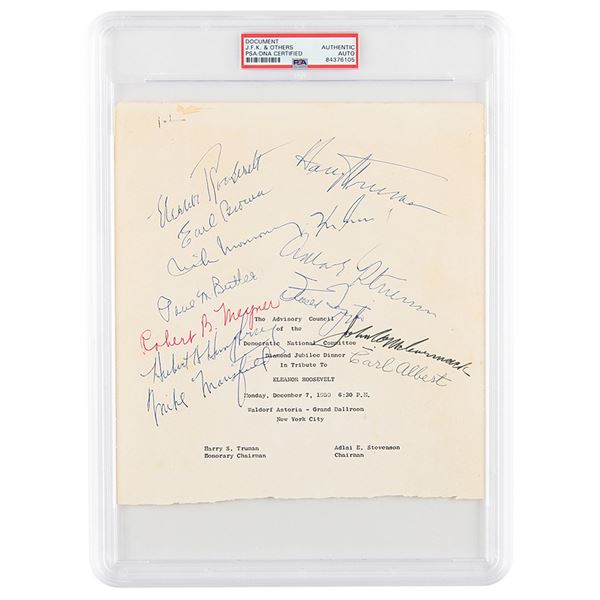 John F. Kennedy and Harry S. Truman Signed Program Cover