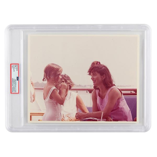 Jacqueline and Caroline Kennedy Original 'Type I' Photograph by Cecil Stoughton