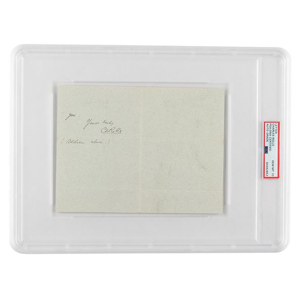 Charles Rolls Autograph Letter Signed - PSA GEM MT 10