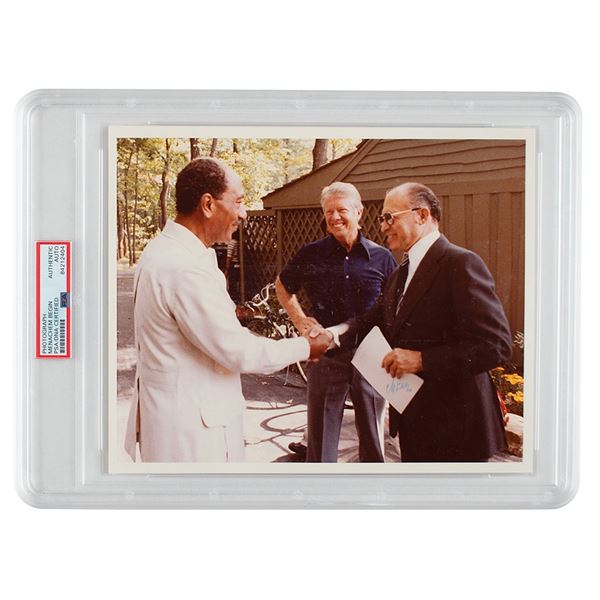 Menachem Begin Signed Photograph