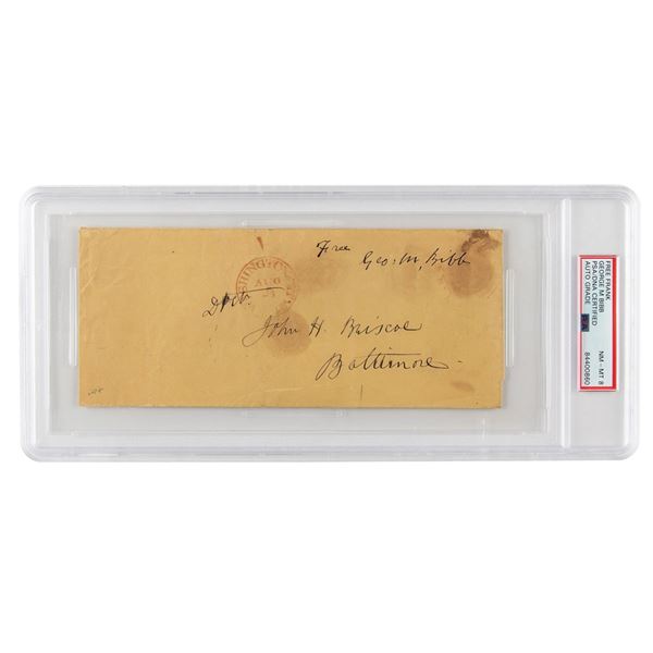 George M. Bibb Signed Free Frank - PSA NM-MT 8