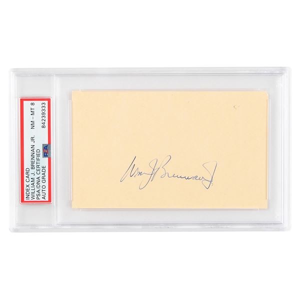 William J. Brennan Signature - PSA NM-MT 8