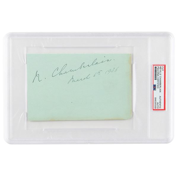 Neville Chamberlain Signature