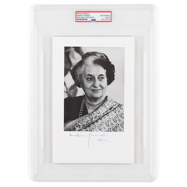 Indira Gandhi Signed Photograph