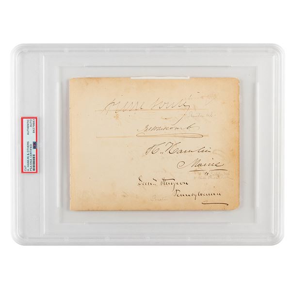 Hannibal Hamlin and Stephen A. Douglas Signatures