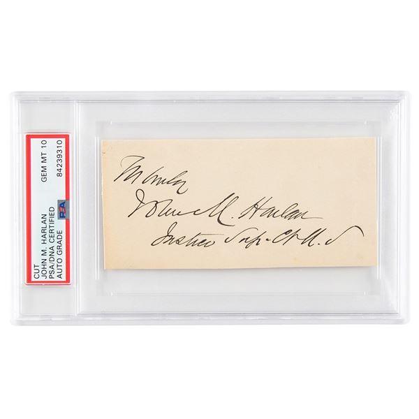 John M. Harlan Signature - PSA GEM MT 10