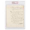 Image 1 : Martial Herman Document Signed - PSA NM-MT 8