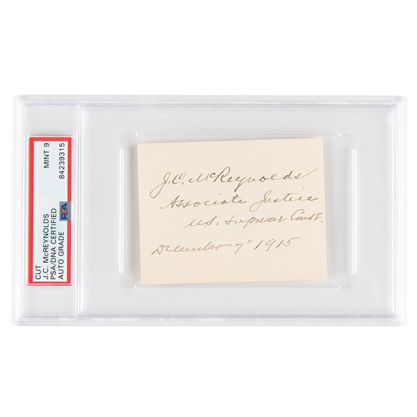 James Clark McReynolds Signature - PSA MINT 9