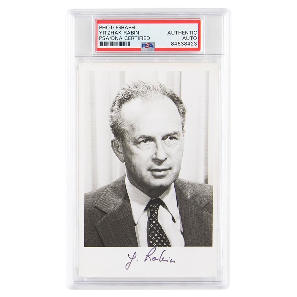 Yitzhak Rabin Signed Photograph