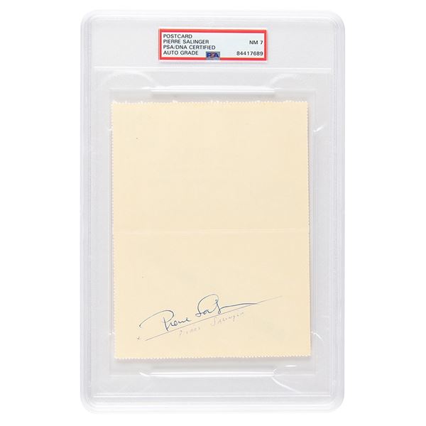 Pierre Salinger Signature - PSA NM 7