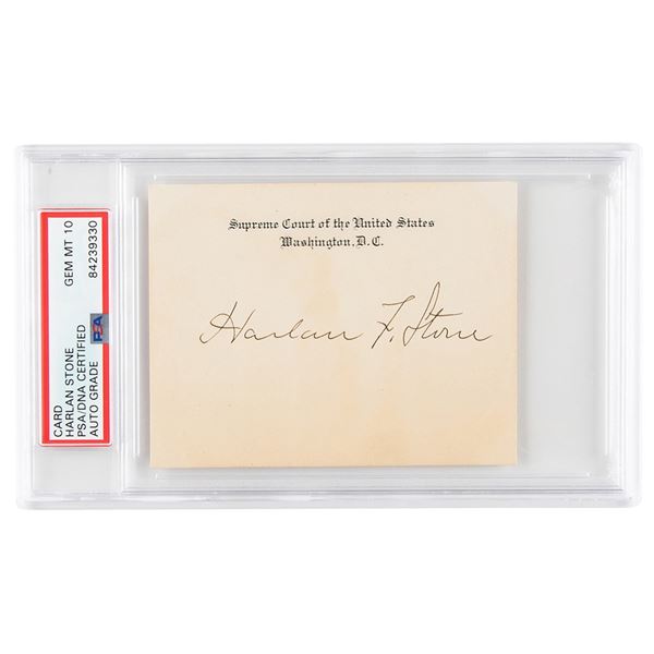 Harlan Stone Signature - PSA GEM MT 10