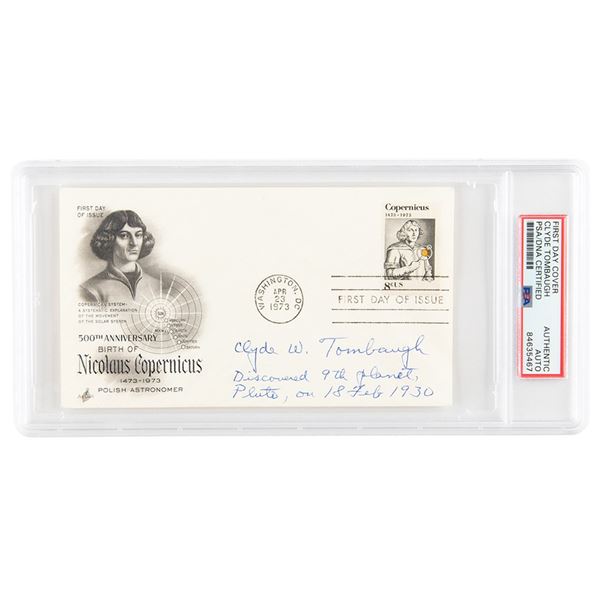Clyde W. Tombaugh Signed FDC
