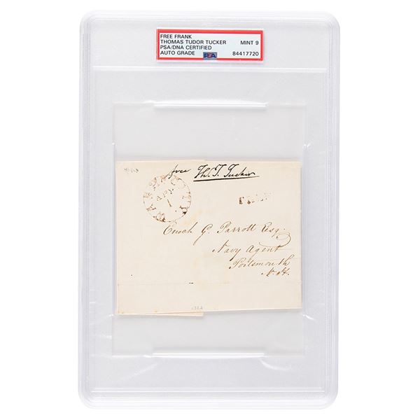 Thomas Tudor Tucker Signed Free Frank - PSA MINT 9