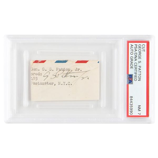 George S. Patton Signature - PSA NM 7