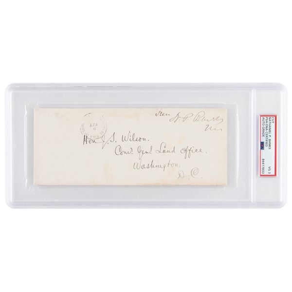 Nathaniel P. Banks Signed Free Frank - PSA VG 3