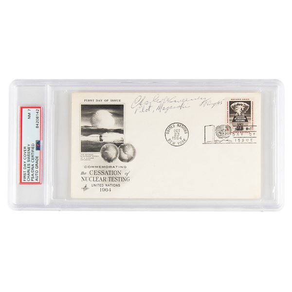 Bockscar: Charles Sweeney Signed FDC - PSA NM 7