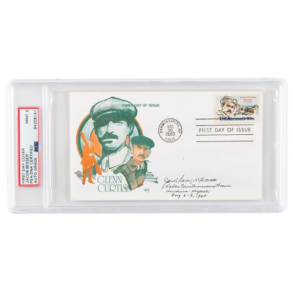 Enola Gay: Jacob Beser Signed FDC - PSA MINT 9