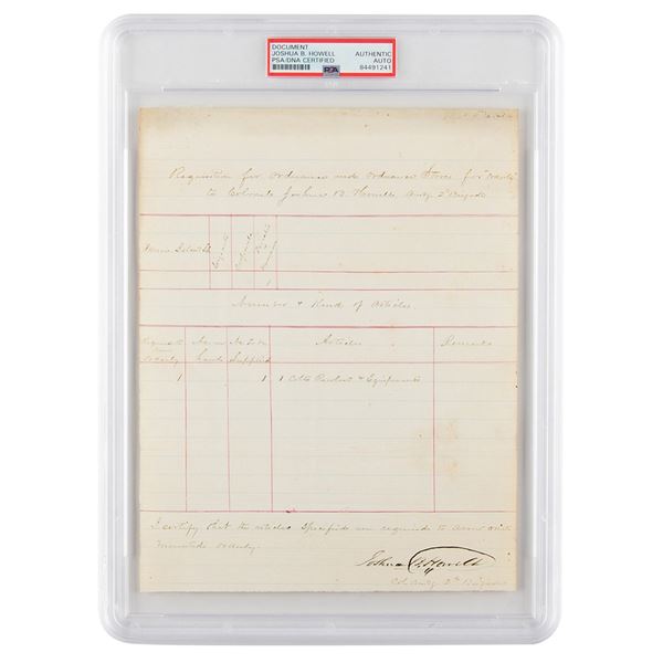 Joshua B. Howell Document Signed