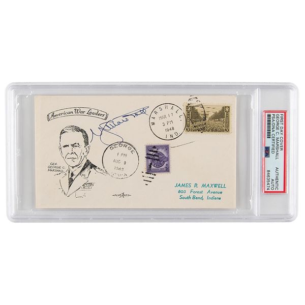 George C. Marshall Signed Cover