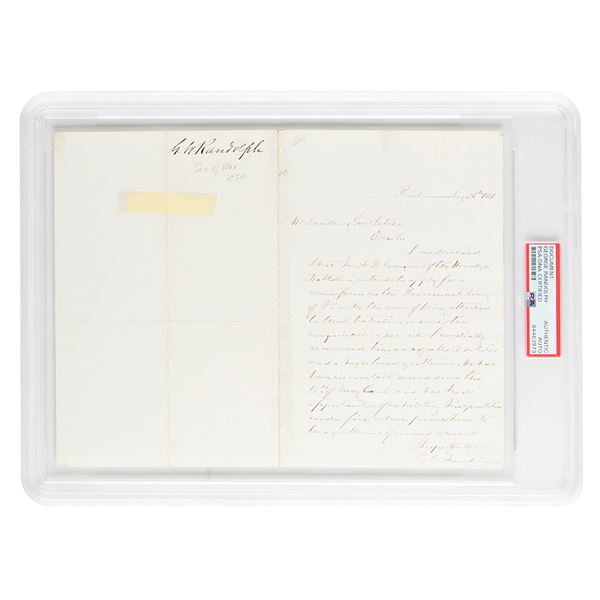 George W. Randolph Autograph Letter Signed