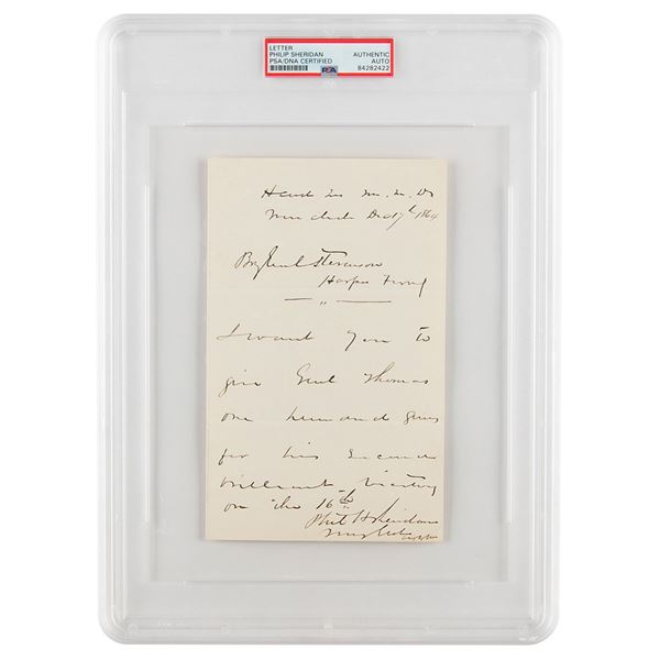 Philip H. Sheridan Autograph Letter Signed