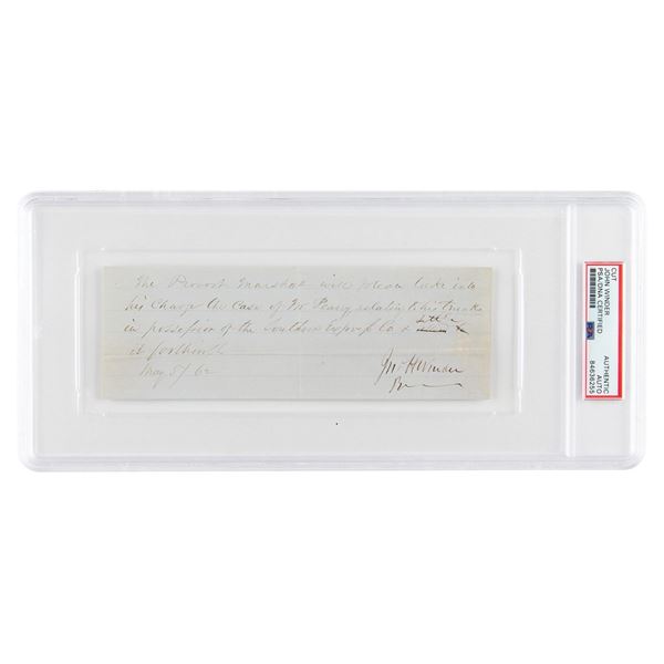 John H. Winder Document Signed