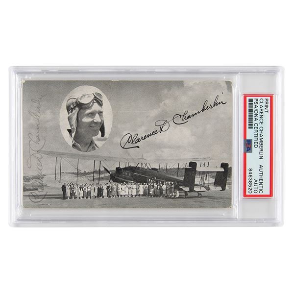Clarence Chamberlin Signed Photograph
