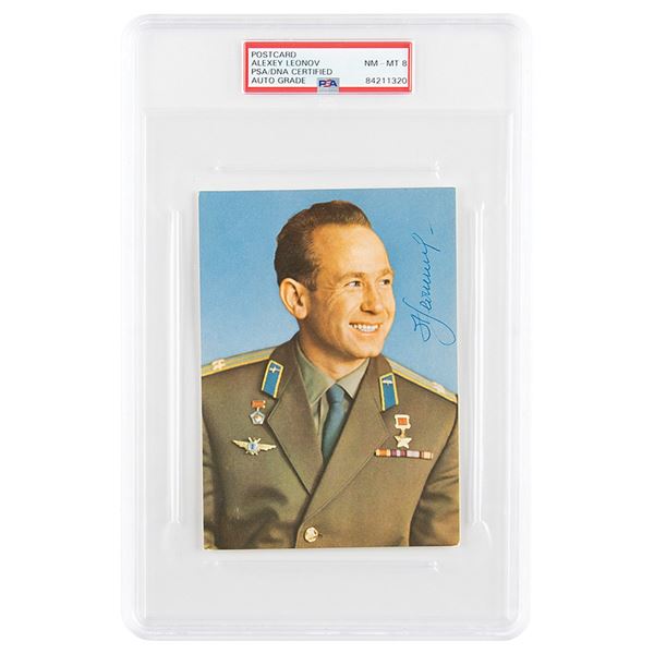 Alexei Leonov Signed Photograph - PSA NM-MT 8