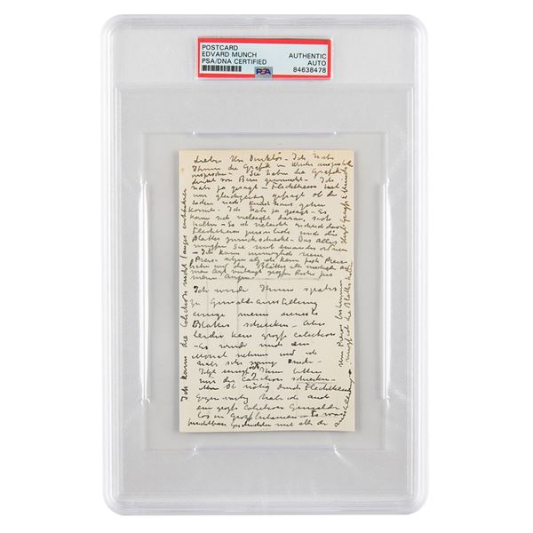 Edvard Munch Autograph Letter Signed