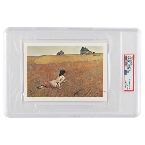 Andrew Wyeth Signed Postcard of 'Christina's World'