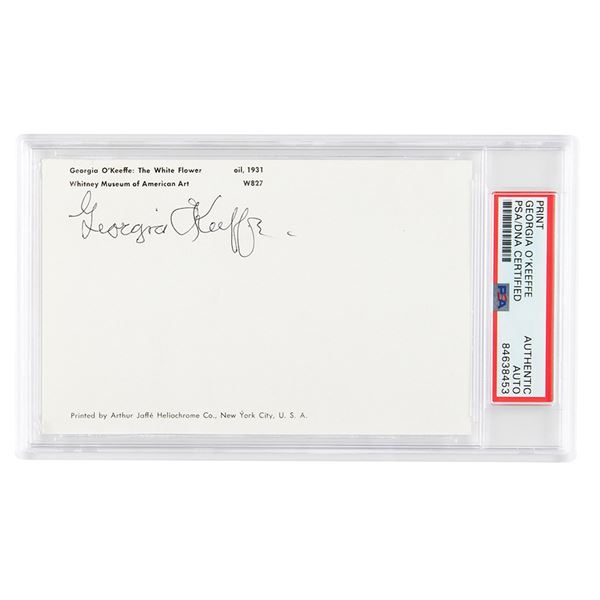 Georgia O'Keeffe Signed Postcard