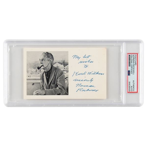 Norman Rockwell Signed Postcard