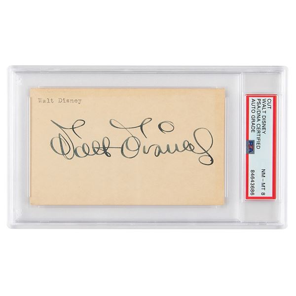 Walt Disney Signature - PSA NM-MT 8
