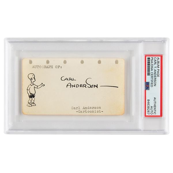 Carl Anderson Signed Sketch