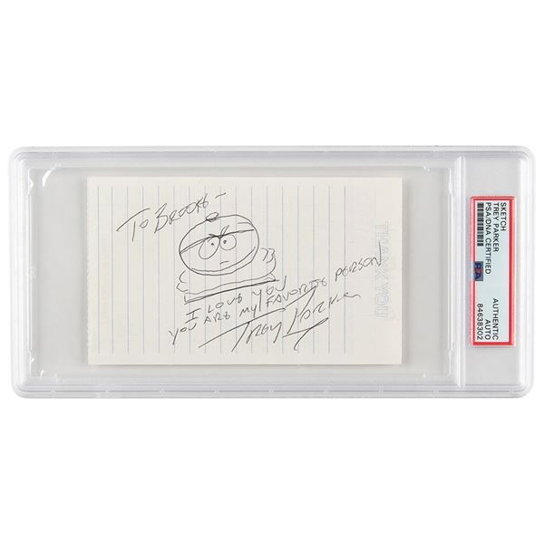 Trey Parker Signed Sketch
