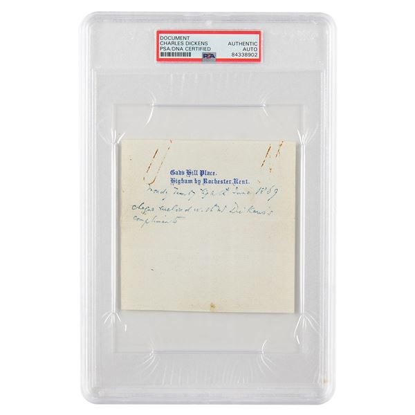 Charles Dickens Autograph Note Signed
