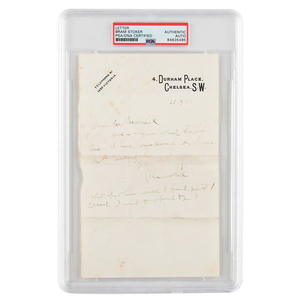 Bram Stoker Autograph Letter Signed